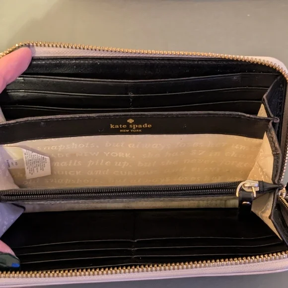 Kate Spade Storybook Interior Wallet with Black Sunglasses Design - Picture 3 of 4